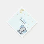 Blue and Gray Elephant Baby Shower  Servet (Hoek)