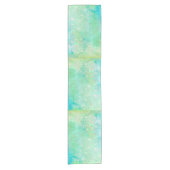 Blue and Green Abstract Art Table Runner Korte Tafelloper (Voorkant)