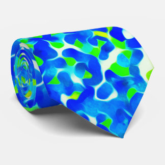 Blue and Green Abstract Pattern Stropdas