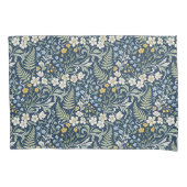 Blue and green botanical pattern kussensloop (Voorkant)