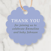 Blue and Green Coneflower Thank You Bedankjes Labels (Achterkant)