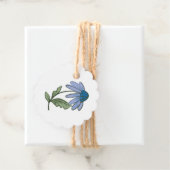 Blue and Green Coneflower Thank You Bedankjes Labels (In situ)