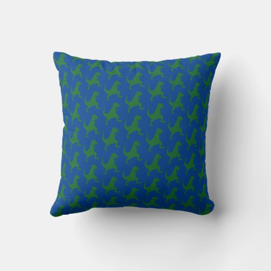 Blue and Green Dinosaur Cushion Kussen (Achterkant)