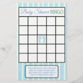Blue and Green Footprint Boy baby shower games Flyer (Voorkant)