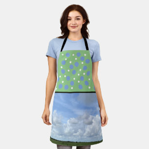 Blue and Green Fun Sky Apron Schort