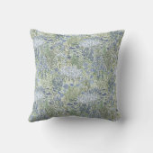 Blue and Green Garden Tapestry Floral Cushion Kussen (Achterkant)