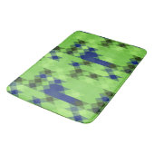 blue and green geometric pattern badmat (Gekanteld)