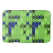 blue and green geometric pattern badmat (Voorkant)