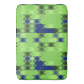 blue and green geometric pattern badmat (Voorkant Verticaal)
