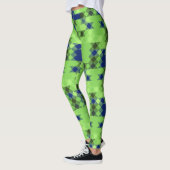 blue and green geometric pattern leggings (Links)