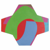 Blue and Green Geometric Pattern Soccer Ball Voetbal (Enkel)