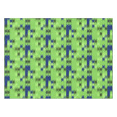 blue and green geometric pattern tafelkleed (Voorkant (Horizontaal))