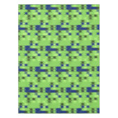 blue and green geometric pattern tafelkleed (Voorkant)