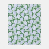 Blue and Green Hydrangea Floral Throw Blanket Fleece Deken (Voorkant)