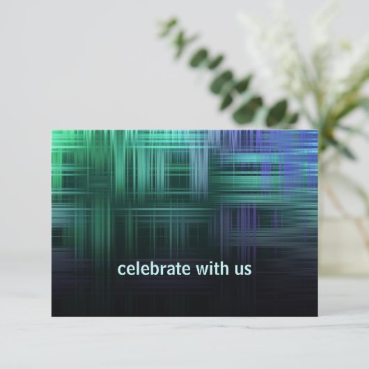 Blue and Green Modern Plays Response Kaart (Staand voorkant)