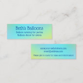 Blue and Green Ombre  Mini Visitekaartje (Voorkant / Achterkant)