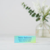 Blue and Green Ombre  Mini Visitekaartje (Staand voorkant)