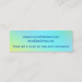 Blue and Green Ombre  Mini Visitekaartje (Achterkant)