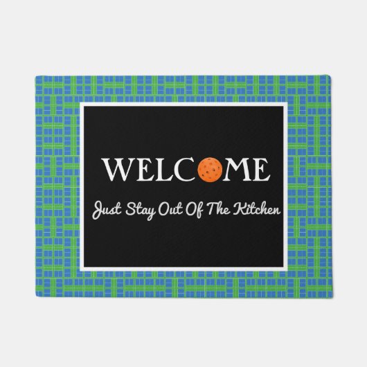 Blue and Green Pickleball Courts, Oranje bal Deurmat (Voorkant)