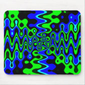 Blue and Green Psychedelic Mousepad Muismat (Voorkant)