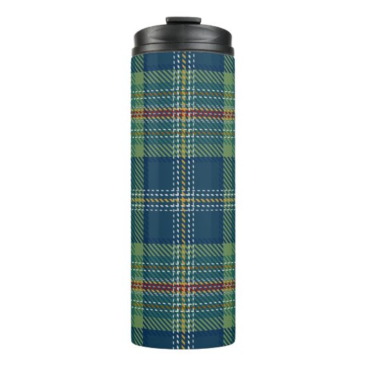 Blue and Green Scottish Tartan Plaid Thermosbeker (Voorkant)