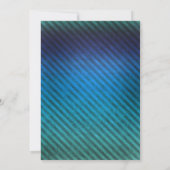 Blue and Green Stripe Photo Afstuderen Invitation Kaart (Achterkant)