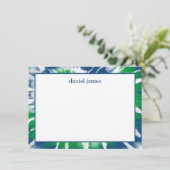Blue and Green Tie Dye Persoonlijke flatpanel kaar Kaart (Staand voorkant)
