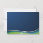 Blue and Green Wave Response RSVP Kaartje (Achterkant)
