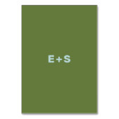 Blue and Green Wes Anderson Geïnspireerd tabelnumm Kaart (Achterkant)