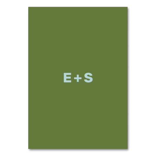 Blue and Green Wes Anderson Geïnspireerd tabelnumm Kaart (Achterkant)