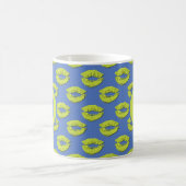 Blue and Green XOXO Kissing Lips Personalized Koffiemok (Center)