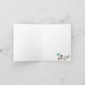 Blue and Grey Baby Owl Baby shower Bedankt (Binnen)