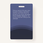 Blue and Grey Employee Photo ID Company Logo Cool Badge (Achterkant)
