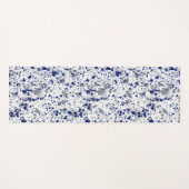 Blue And Grey Paint Splash And Splatter Pattern Yogamat (Voorkant (horizontaal))