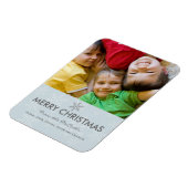 Blue and Grey Snowflake Holiday Magneet (Linkerzijde)