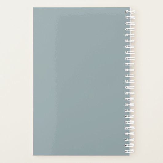 Blue and Lavender Floral Daily Planner (Achterkant)