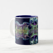Blue and Lavender Lace Zodiac Sign Gemini Mok (Voorkant links)