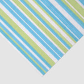 Blue and Lime Green Striped  Tissue Paper Tissuepapier (Detail)