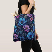 Blue and Mauve Floral Tote Bag (Dichtbij)
