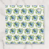 Blue and Navy Flowers with Foliage Bedankjes Labels (Achterkant)
