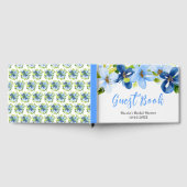 Blue and Navy Flowers with Foliage Bridal Shower Gastenboek (Volledig)