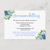 Blue and Navy Flowers with Foliage  Informatiekaartje (Voorkant)