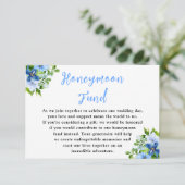 Blue and Navy Flowers with Foliage Informatiekaartje (Staand voorkant)