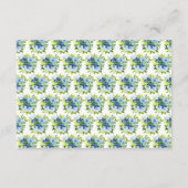 Blue and Navy Flowers with Foliage Informatiekaartje (Achterkant)