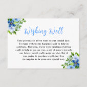 Blue and Navy Flowers with Foliage  Informatiekaartje (Voorkant)