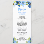 Blue and Navy Flowers with Foliage  Menu (Voorkant)