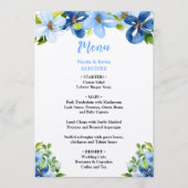 Blue and Navy Flowers with Foliage  Menu (Voorkant)