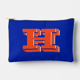 Blue and Orange Collegiate Color Style Monogram Etui