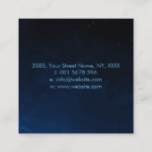 Blue and Paars Geodes Butterfly Square Business C Vierkante Visitekaartje (Achterkant)