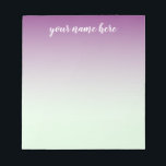 Blue and Paars Ombre Personalized Notitieblok<br><div class="desc">Blue and Paars Ombre Personalized Notitieblok</div>